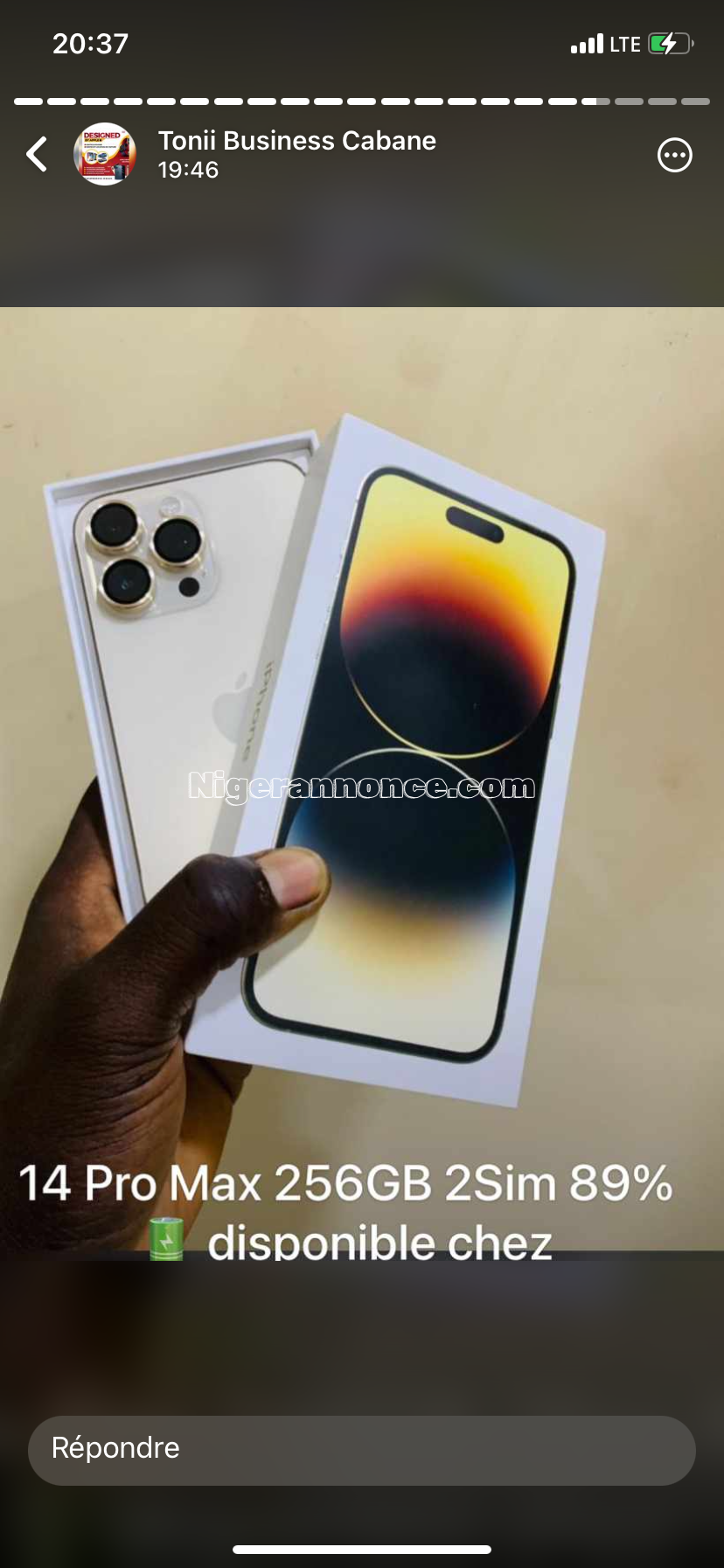 Iphone 14 Pro Max 256GB 2Sim 89% | Niger annonce