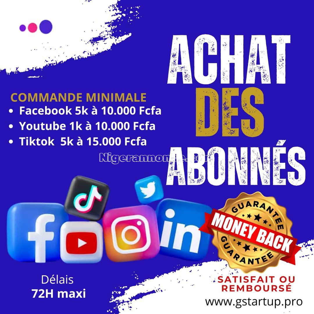 Achat abonnés | Niger annonce