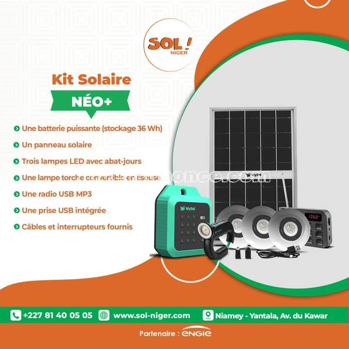 Kit panneau solaire + Accessoires | Niger annonce