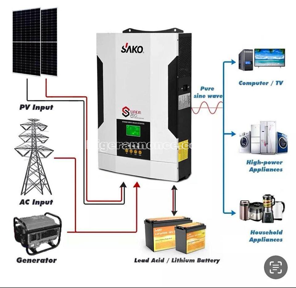 Vente solaire : onduleur hybride - batterie - panneau - lampadaire | Niger annonce